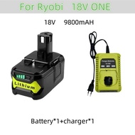 18 V 9800Ah สำหรับ RYOBI P108 18 V One Plus แบตเตอรี่18โวลต์ไอออนเครื่องมือ P104 P107 RB18L50 P108 R