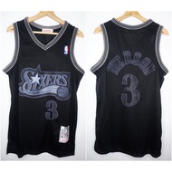 NBA CLASSIC HWC BLACK RETRO SIXERS 3 ALLEN IVERSON BLACK MITCHELL&NESS BASKETBALL JERSEY