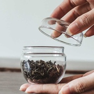 Mini Small Household Awakening Tea Transparent Glass Jar Tea Jar B & B Household Storage Jar Tea Jar