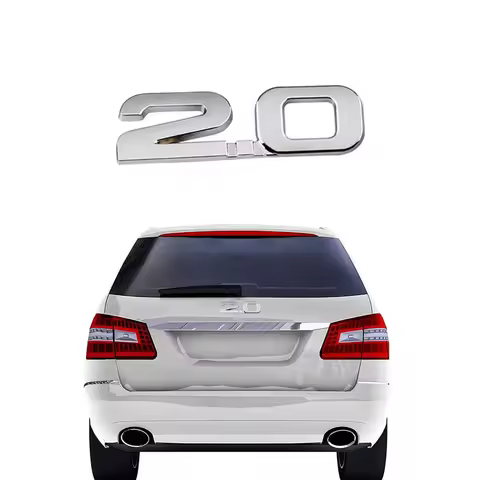 Creative 2.0 Emblem Badge 3D Car Sticker for Renault Toyota Bmw Ford Focus 2 Vw Mazda Car Styling De