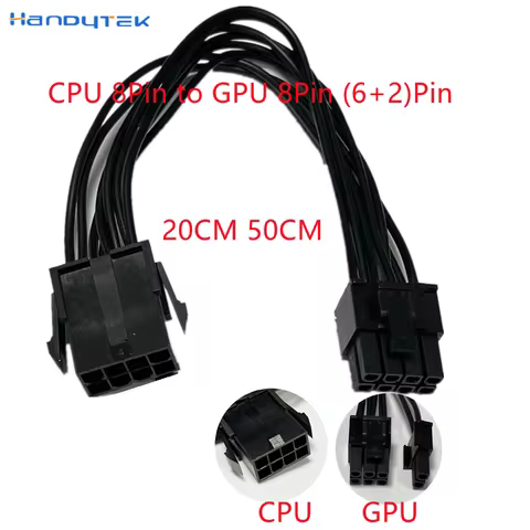 EPS CPU 8pin to PCIE GPU 8pin PCI-Express 6+2pin Y Splitter Miner GPU Graphics Card Power Supply Cab