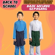 Baju Melayu Sepasang Sekolah Agama Kain Licin Koshibo KAFA Asrama Menengah Rendah 24 to XXL Safa School Uniform