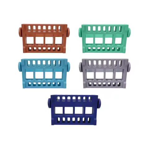 10pc Dental Endo Hand File Holder 16 Hole With Record Ruler Stand Tray For Endodontic K H R Files Or