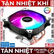 4P1F CPU Air Cooler 4 Copper Pipes Fan 12cm Black LedRGB Topdown Socket Mount LGA2011-115X-1200-1700