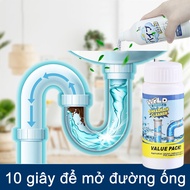 Bột thông cống cực mạnh HGO SUPER siêu nhanh siêu mạnh siêu an toàn 110 gramThông Tắc Bồn Cầu Nhanh