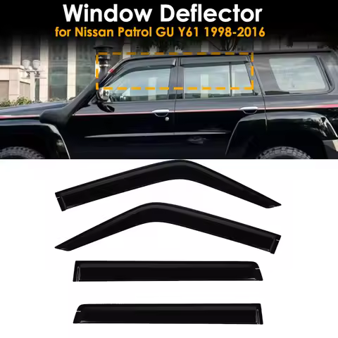 Car Side Window Deflector Rain Sun Visor For Nissan Patrol GU Y61 1998-2016 Window Eyebrow Awning Sh