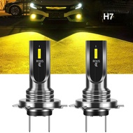 <DEAL> 2pcs Error Free H7 LED Headlight Bulb Hi/Low Bulbs Beam 3000K Yellow Replacement <OCT>