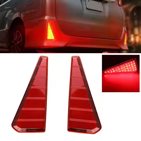 For Toyota NOAH VOXY 80 Series 2016 2017 2018 2019-2020 Car LED Rear Bumper Light Reflector Tail Bra
