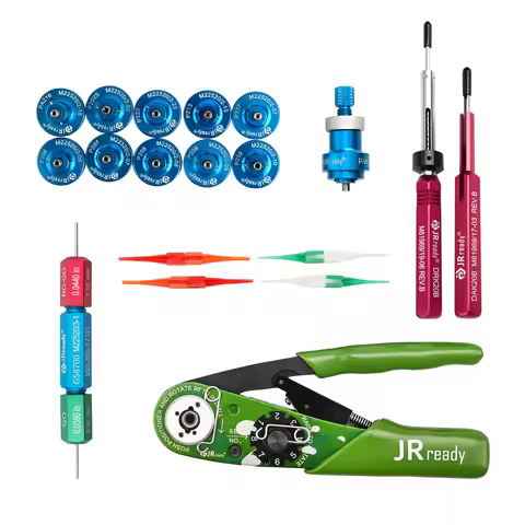 JRready ST2161 Tool Kit,NEW-AS2G Crimper M22520/2-01&G125 GO/NOGO Gage&11 Pcs Positioners&DAK20B DRK