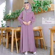 Yuri Dress / Size M L XL XXL / Dress Muslim Matt Katun / Baju Wanita Murah Kekinian / Casual Dress / Fashion Muslimah / Gamis kondangan Gaun pesta pakaian wanita Dress Polos Gamis remaja Baju muslim anak muda Gamis terbaru 2022