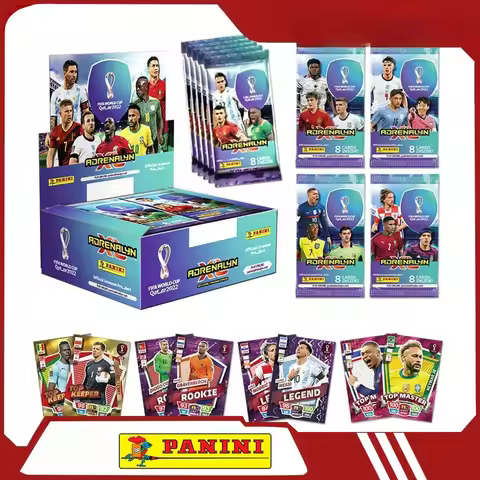 Panini Cards Voetbal Ster Kaart Box Qatar World Cup Voetbal Ster Collectie Messi Ronaldo Voetballer 