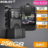 BOBLOV B4K5 Body Police Camera HD 2160P 4K IP68 กล้องตำรวจดิจิทัลสวมใส่ได้กันน้ำพร้อมการมองเห็นได้ใน