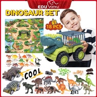 Kids Toys Dinosaur Toy Car for Boys Girls 3 4 5 6 Years Old Dinosaur Truck Excavator Dump Engineering Car Toys Birthday Gift for Children