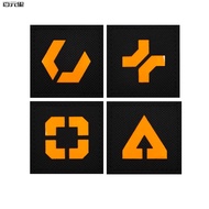 【Customized】HK,5CM tactical cut black and orange luminous square Battlefield 6 game element logo3D V