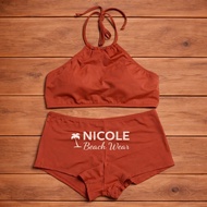 [NICOLE] Triangle Boxer Bikini Sexy Polka Dot Bikini