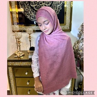 Semi Instant shawl knitted glitter Tudung instant shawl cotton knitted Instant Shawl ironless Schals