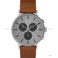 (SALES) TIMEX TW2R79900 Men's Analog Watch Fairfield Chronograph Supernova 41mm Leather Brown *Origi