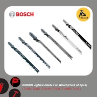 BOSCH JIGSAW BLADE FOR WOOD 5-Pieces Pack ( T144D | T244D | T101AO | T101B | T101BR | T111C )