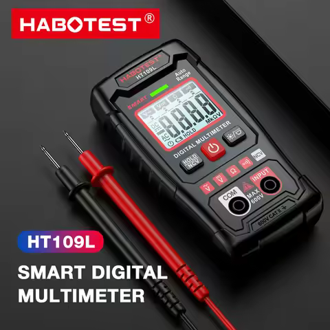 HABOTEST HT109L Digital Multimeter 600V DC AC Voltage Tester NCV Resistance Continuity Tester Smart 