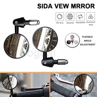 Fast send End Rear Mirror For Bike Side Mirror For Motorcycle Round Bar Classic Side Mirror Universal 2Pac