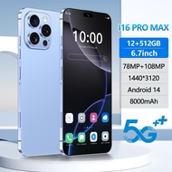 Rai3-A16 Pro Max NEW 4G/5G Smartphone 6.7-inch Full Screen Phone Memory 12GB RAM+512GB ROM Battery 8