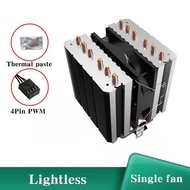 6Heatpipes CPU Air Cooler 4 Pin PWM Cooler processador x99 Intel LGA 1700 2011 1200 1366 115X X79 X9