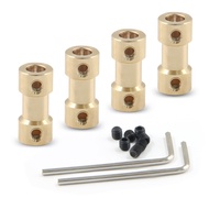 4 PCS Flexible Shaft Coupler 2-3mm Motor Transmission Brass Couplers for RC Airplane,Boat,Robot with