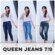 VAVA 7/9 FRONT LINE JEANS|QUEEN 7/9 FRONT LINE JEANS WITH BOTTOM SPLIT