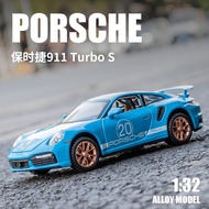 Toys Car 1:32 Porsche 911 Turbo S Limited Edition Edition Diecast Alloy Model Pull Back Car Gift Kid