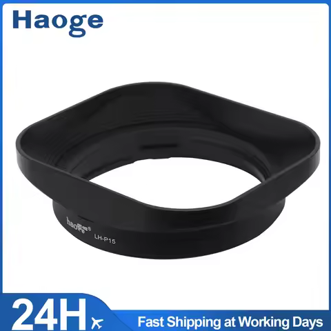 Haoge LH-P15 Square Metal Lens Hood for Panasonic Leica DG SUMMILUX 15mm f/1.7 ASPH Lens 15MM F1.7