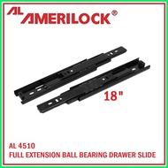 § ▥ AMERILOCK Drawer Guide / Drawer Slide Ball Bearing type Black (per pair)