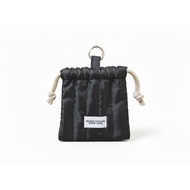 Portable Black Quilted Mini Pouch (11x10cm/30g) - Ideal for Earbuds & Coins