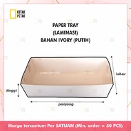 [min order 50 pcs] FOOD TRAY SIZES SM AND L / PAPER TRAY / IVORY FOOD PAPER TRAY