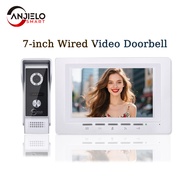 ANJIELO 7'' Video Door Phone Intercom System Home Video Doorbell Home Security 720P Video Doorphone 