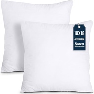 Utopia Bedding Throw Pillows Insert (Pack of 2, White) - 18 x 18 Inches Bed and Couch Pillows - Indo