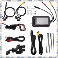 (SDRB) 1080P Waterproof Motorcycle Camera DVR Motorcycle Dashcam 3 Inch Front & Rear Camera Video Re