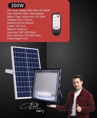 JD Jindian แท้ 100% 300W สปอตไลท์ ไฟโซล่าเซลล์ Solar LED  โซล่าเซลล์ รุ่นJD-7300 Light กันน้ำ รับประกัน3เดือน