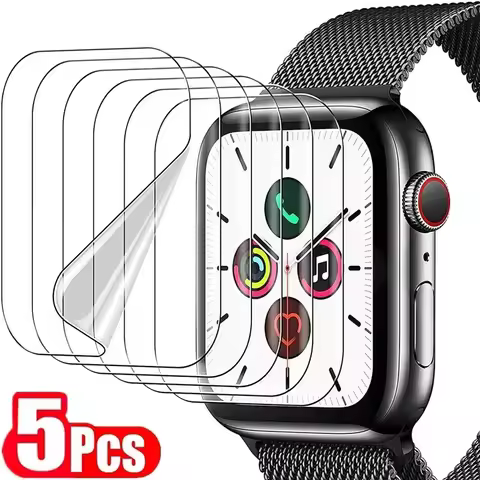 5PCS Protection Film for Apple Watch 9 5 6 SE 40mm 44mm 41mm 45mm Screen Protector for Apple Watch 5