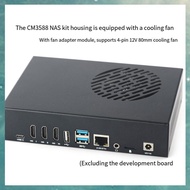 【T Q L I】 CM3588 NAS Kit Metal Aluminum Case for Power RK3588 CPU Board Coolling Fan RTC Battery Hea