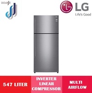 LG 547L Platinum Silver Top Freezer Refrigerator Fridge GN-C702HLCM