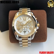 Michael Kors Date Expensive MK BradShaw 3 Chronograph Silver Dial Mens Watch(Two-Tone)
