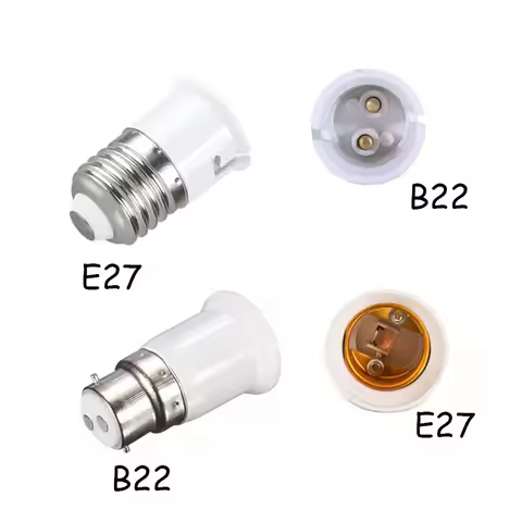 (B22 To E27 / E27 to B22) Lamp Sockets Converter LED Bulb Converter Lamp Base Holder Screw Light Soc