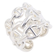 【二手】愛馬仕 HERMES 戒指 Chaine d'Ancre Enchainee GM 戒指 925純銀 Chaine d'Ancre Enchainee GM 戒指 女士二手 A