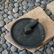 1 Set of Original Stone Mortar and Pestle Stone Mortar and Pestle + Sambal Solet Mortar and Pestle S