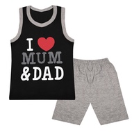 I LOVE MUM & DAD Babys Singlet / Baju Kanak (6M-24M)