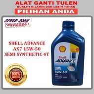 SHELL ADVANCE 4T AX7 15W-50 SEMI SYNTHETIC MOTORCYCLE ENGINE OIL