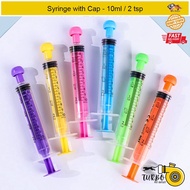 Syringe 10ML with Cap / Syringe Luer Slip / Picagari dengan Penutup - Random Colour