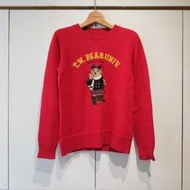 【米倉】二手百貨專櫃女裝韓國品牌TEENIE WEENIE Polo熊紅色套頭毛衣/粗線針織衫長袖毛衣/圓領毛衣休閒居家