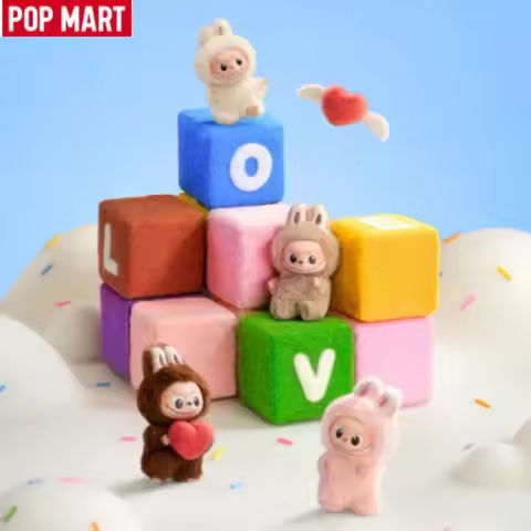 Original POPMART LABUBU V4 A-M Heart Secret Series Vinyl Face Blind Box face series collection facti