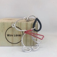 手作禮物 史努比 Snoopy 鋁線鑰匙圈 - 藝術家鄧嘉銘手製